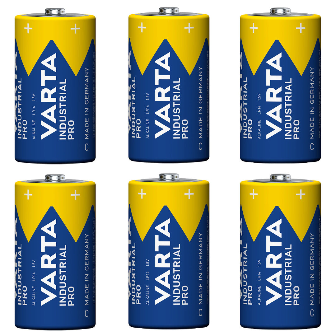 Battery R 14 6x Varta Industrial Pro R-14 LR14 1.5V alkaline batteries ...