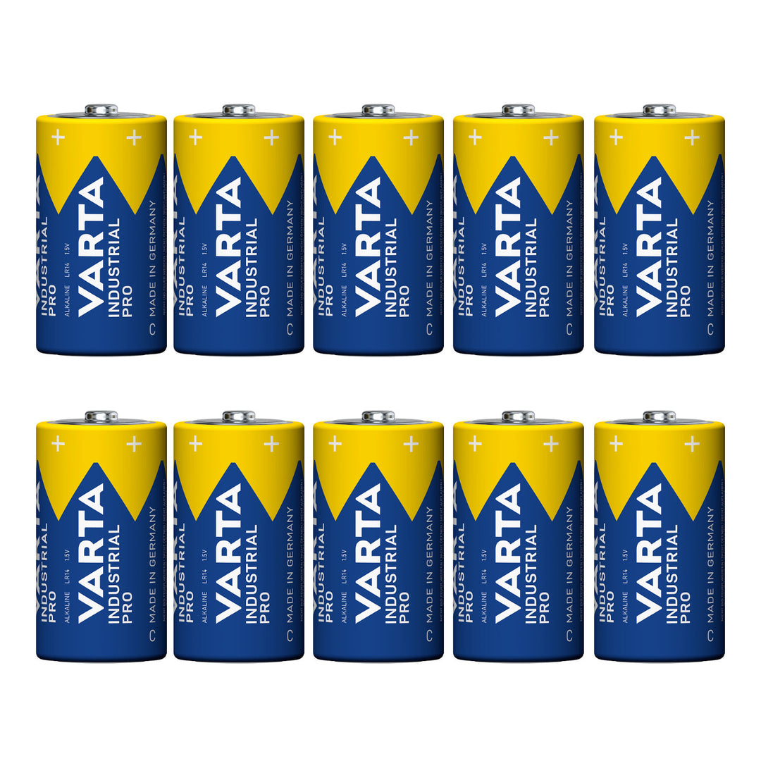 10x Alkali-Batterie R-14 LR14 C 1,5 V Varta Industrial Pro
