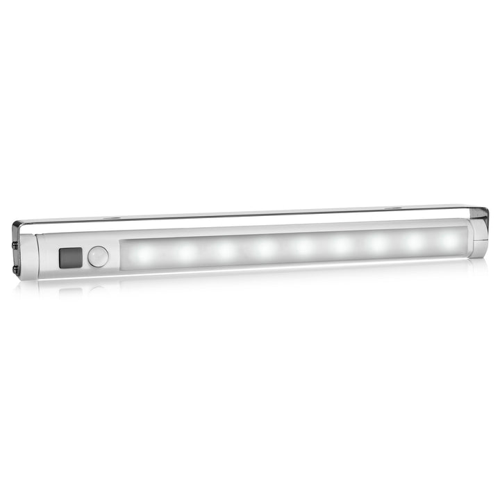 2 lámparas LED de cocina Maclean, para debajo de los armarios, 9 SMD, a pilas, con sensor PIR de encendido/apagado, MCE166 + 6 pilas R-06 R06 AA LR06 de 1,5 V VARTA Longlife Power