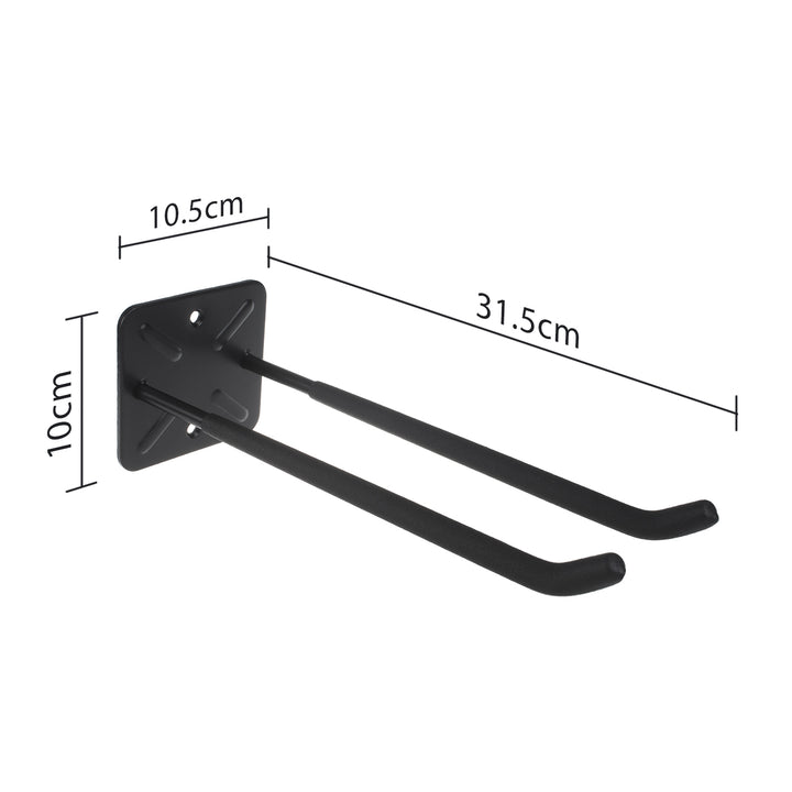 Maclean Set of 4 Wall Mounts for Tools, Wheels, Ladders, and Bicycles, Steel, Max. Load 70 kg, MC-436