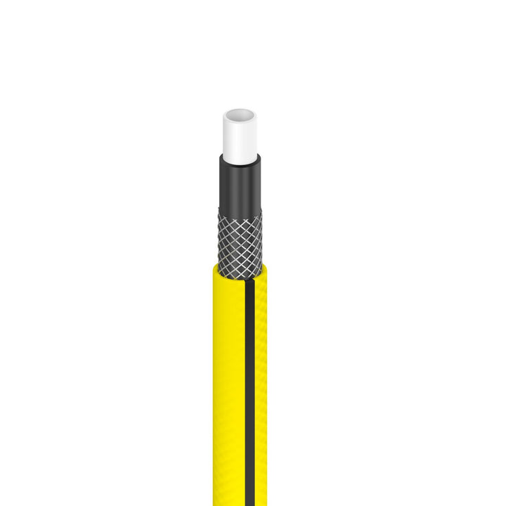 Manguera de jardín Cellfast, de 4 capas, resistente a los rayos UV, diámetro de 1", longitud de 20 m, 4YELLOW