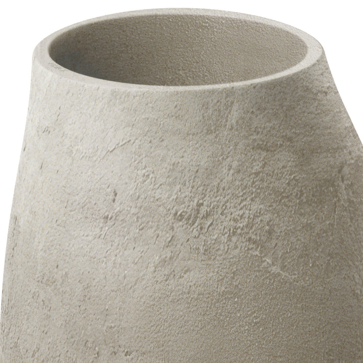 Ethick Epocco Bold Planter, 48 cm diameter, 60 cm height, matte finish, weather-resistant, drainage hole, sand color, TEP48B-101GR