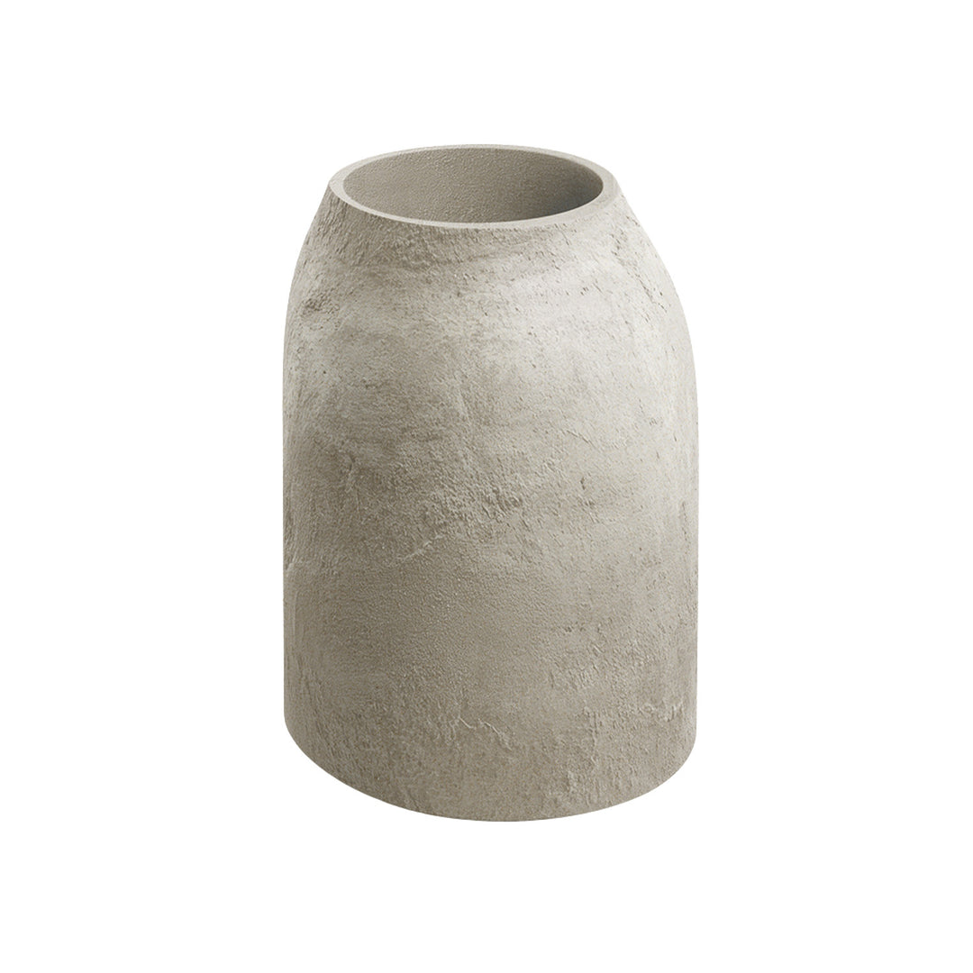 Ethick Epocco Bold Planter, 48 cm diameter, 60 cm height, matte finish, weather-resistant, drainage hole, sand color, TEP48B-101GR