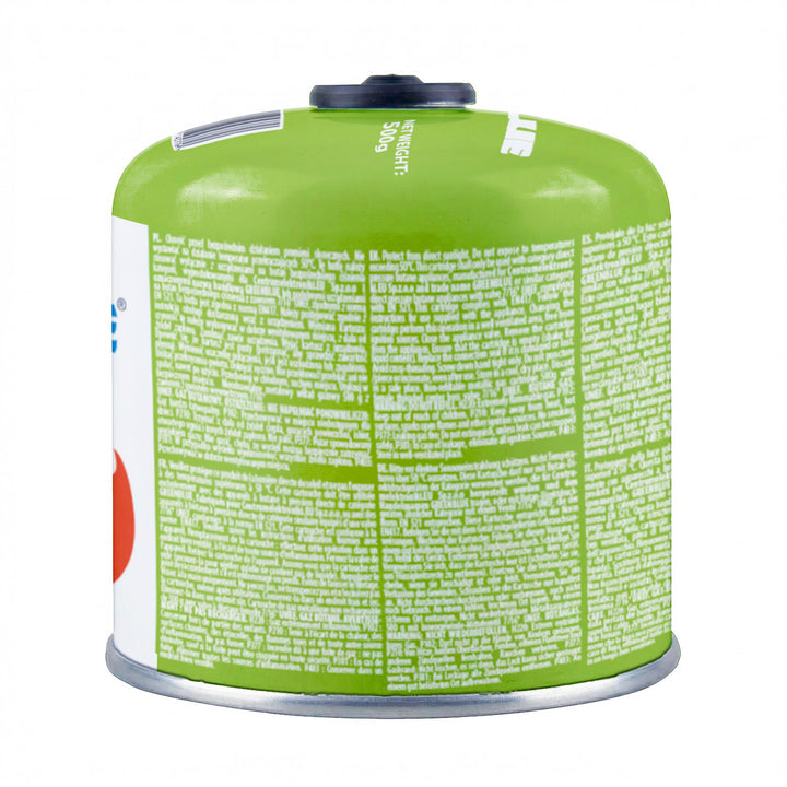 Cartucho de gas GreenBlue de 500 g, 24 unidades. Certificado: Pi 0437, conforme a la norma EN 417, butano-propano, rango de temperatura de -10 °C a +40 °C, válvula roscada de 7/16'' GB499