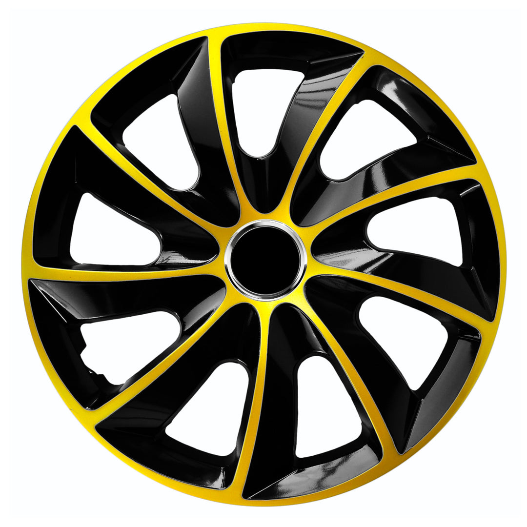 NRM Stig Extra 16'' Universal Hubcap, Black and Gold, 1 piece