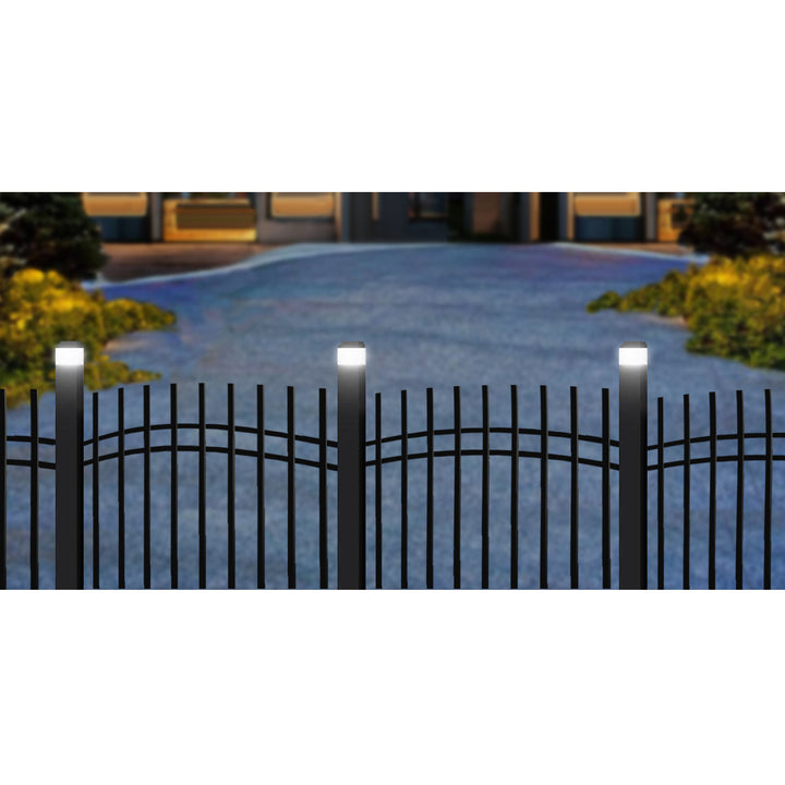 GreenBlue Solar LED Post Light, 60x60mm, Envelope-Shaped Canopy, GB126, 2 pieces