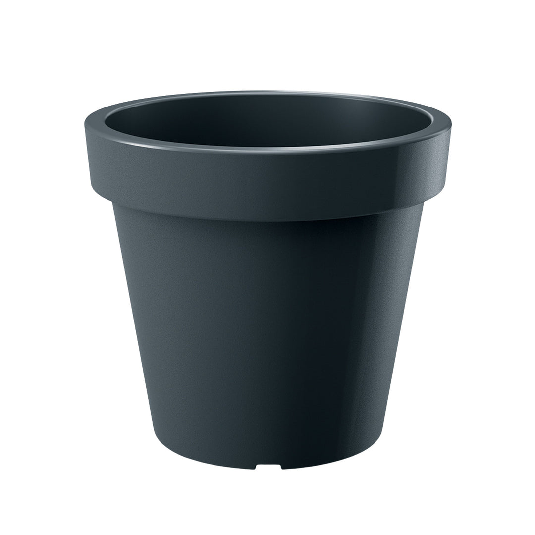 Ethick Lexo Round Planter, diameter 80 cm, height 75 cm, matte finish, weather-resistant, drainage hole, anthracite color, DLR800-S433