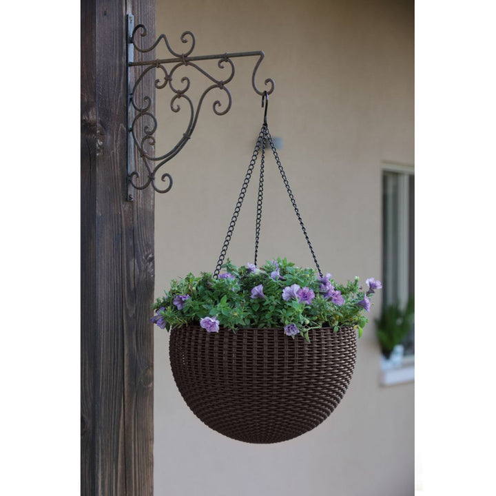 Maceta colgante Keter Sphere Planter, color marrón, 3 unidades
