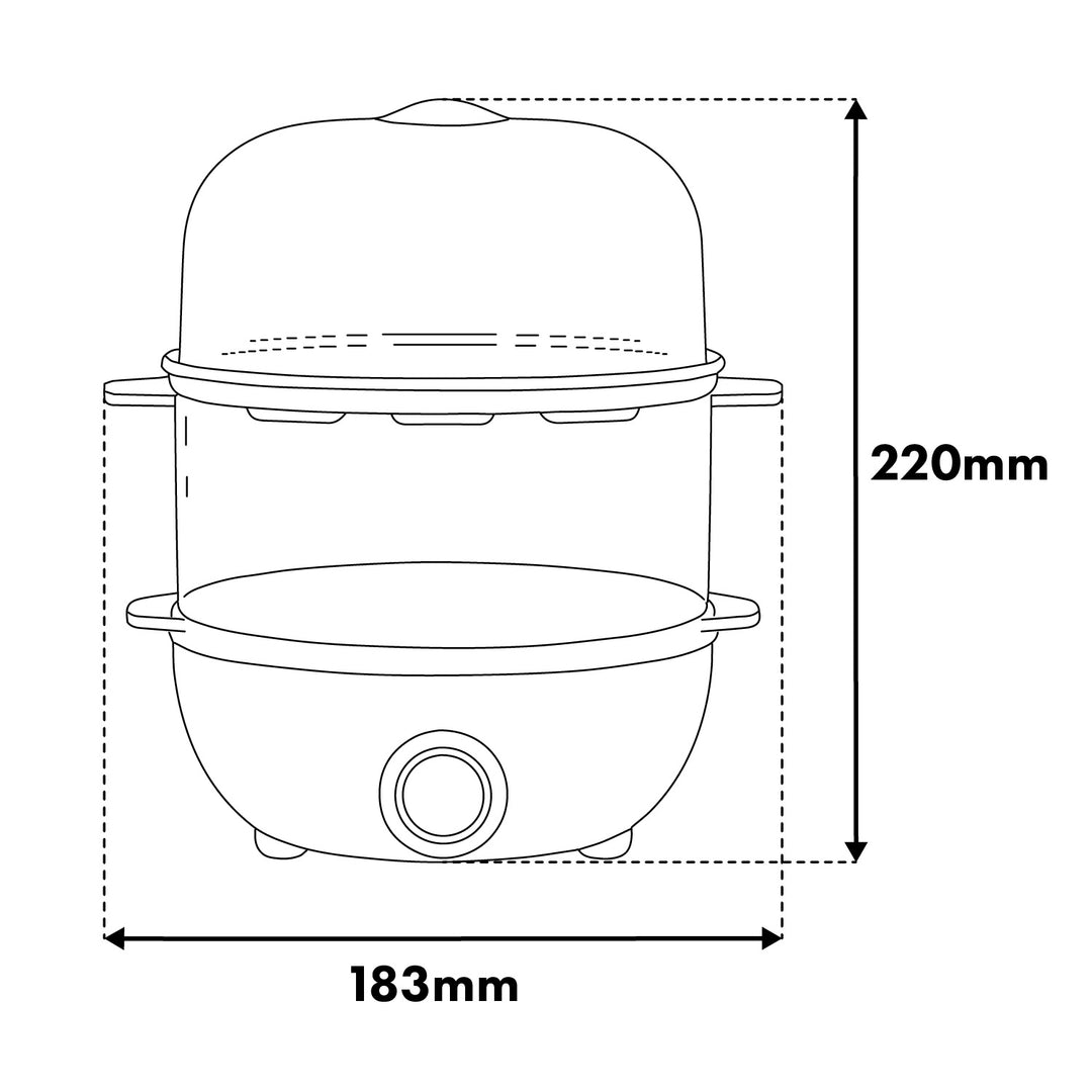 GreenBlue 2-Tier Egg Cooker for 14 Eggs, 350W, holds up to 14 eggs, 220–240 V~, 50/60 Hz, GB358