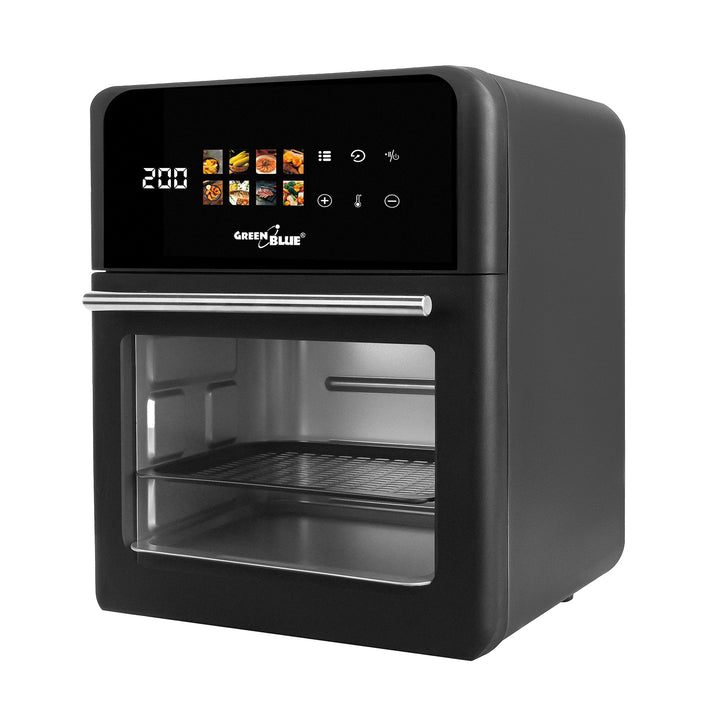 Freidora sin aceite AIR FRYER de GreenBlue, 1800 W de potencia, capacidad de 10 l, 8 programas, accesorios, temporizador, GB950 + termómetro/sonda para alimentos, GreenBlue GB178