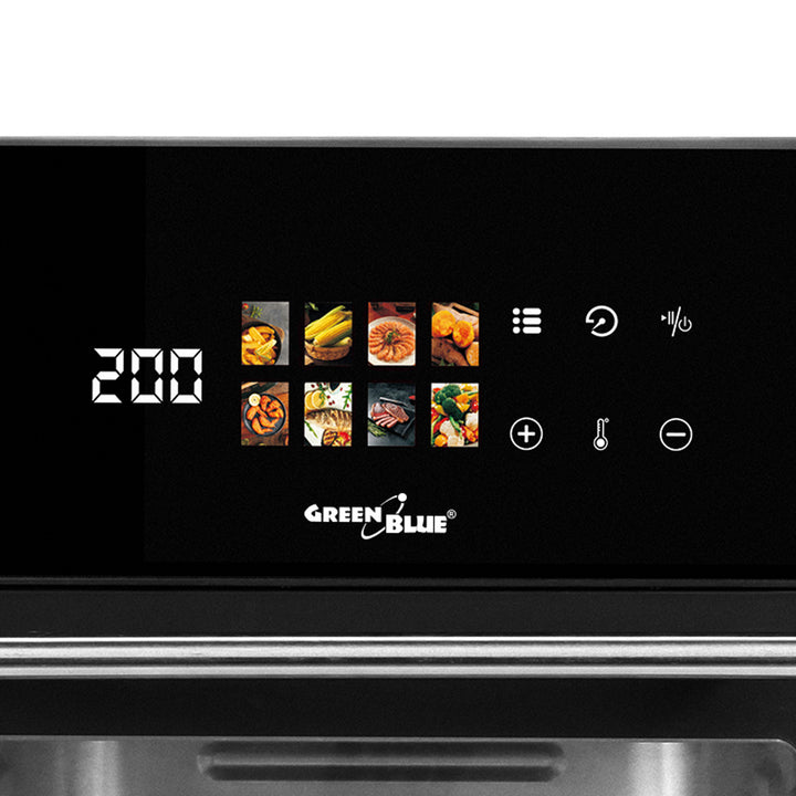 GreenBlue AIR FRYER Oil-Free Air Fryer, 1800W, 10L capacity, 8 programs, accessories, timer, GB950 + 100 16cm paper liners