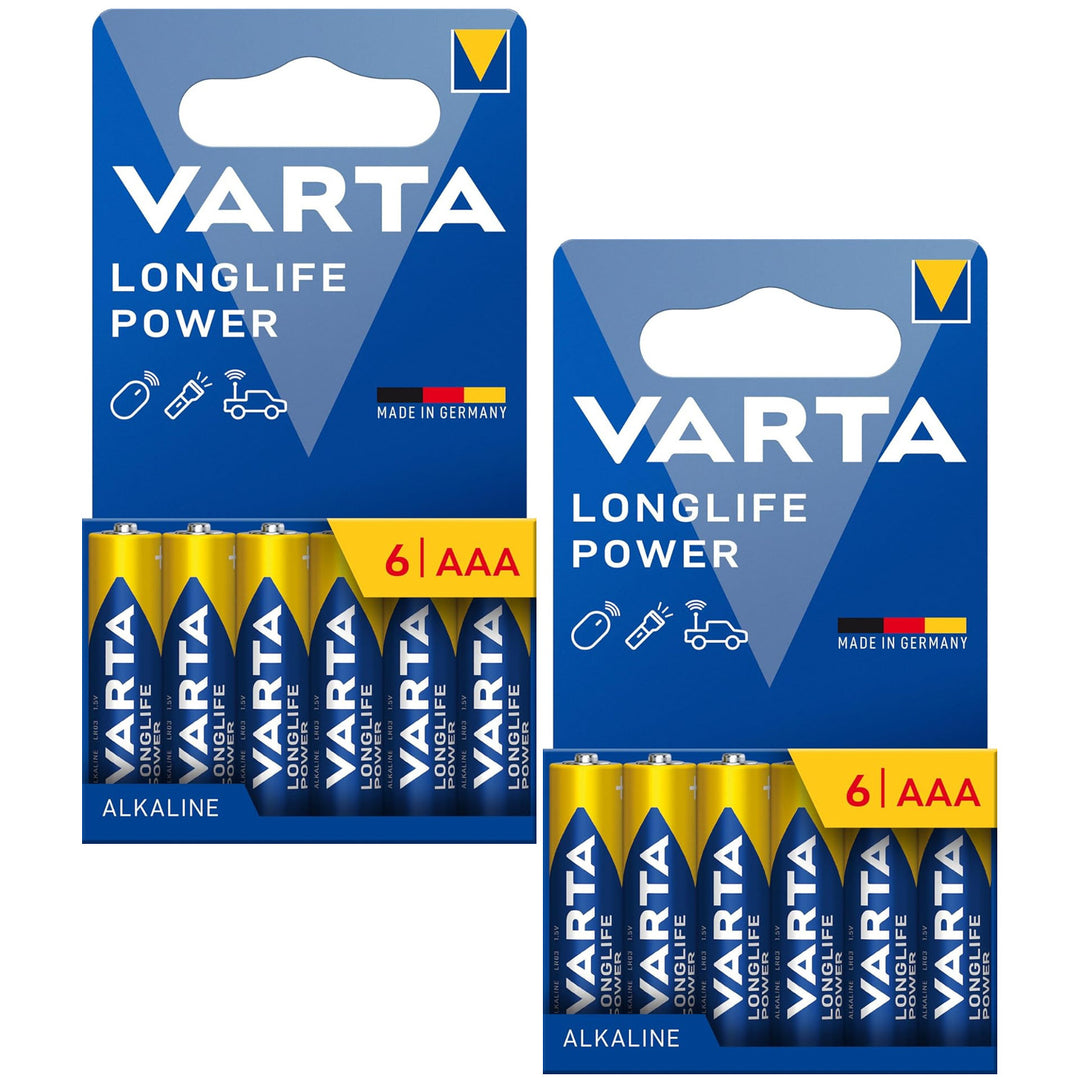 12 R-03 R03 AAA LR06 1.5V VARTA Longlife Power alkaline batteries