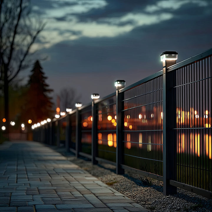 Lámpara LED solar para poste GreenBlue, 100 x 100 mm, cubierta en forma de sobre, 3200 K, GB128 WW, 2 unidades