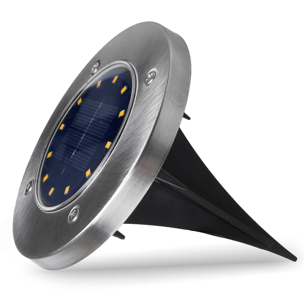 Lámpara solar LED para jardín con sensor de movimiento Maclean IP44, 12 LED SMD, 4000 K, Ni-MH 600 mAh, 0,7 W, MCE318, 4 unidades