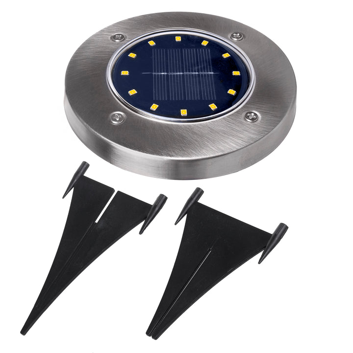 Lámpara solar LED para jardín con sensor de movimiento Maclean IP44, 12 LED SMD, 4000 K, Ni-MH 600 mAh, 0,7 W, MCE318, 4 unidades