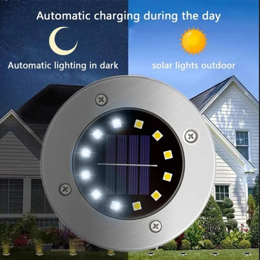 Lámpara solar LED para jardín con sensor de movimiento Maclean IP44, 12 LED SMD, 4000 K, Ni-MH 600 mAh, 0,7 W, MCE318, 4 unidades