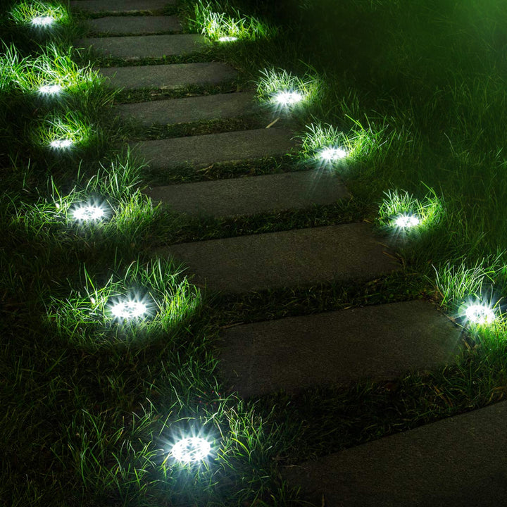 Lámpara solar LED para jardín con sensor de movimiento Maclean IP44, 12 LED SMD, 4000 K, Ni-MH 600 mAh, 0,7 W, MCE318, 4 unidades