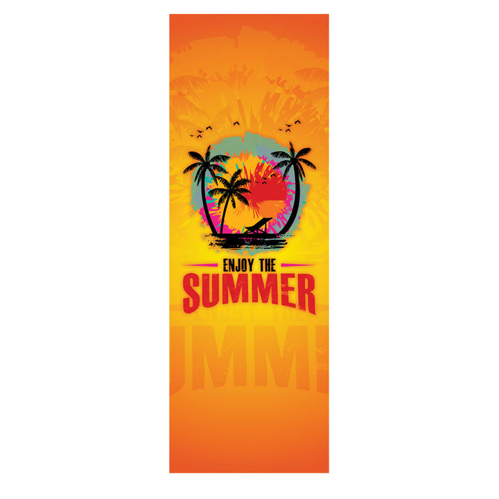 Klassischer Liegestuhl aus Buchenholz GreenBlue GB183 mit dem Aufdruck „Enjoy The Summer“, 2 Stück