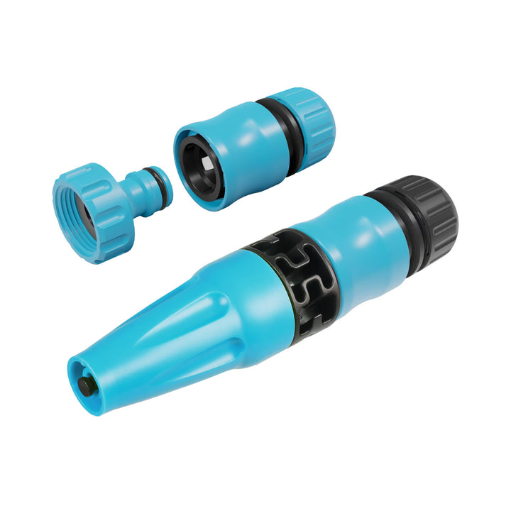 Cellfast Aluplus Schlauchwagen 1/2" 60 m + Cellfast Quattro Gartenschlauch 1/2" 25 m + Set mit Cellfast Basic Sprühkopf 1/2"