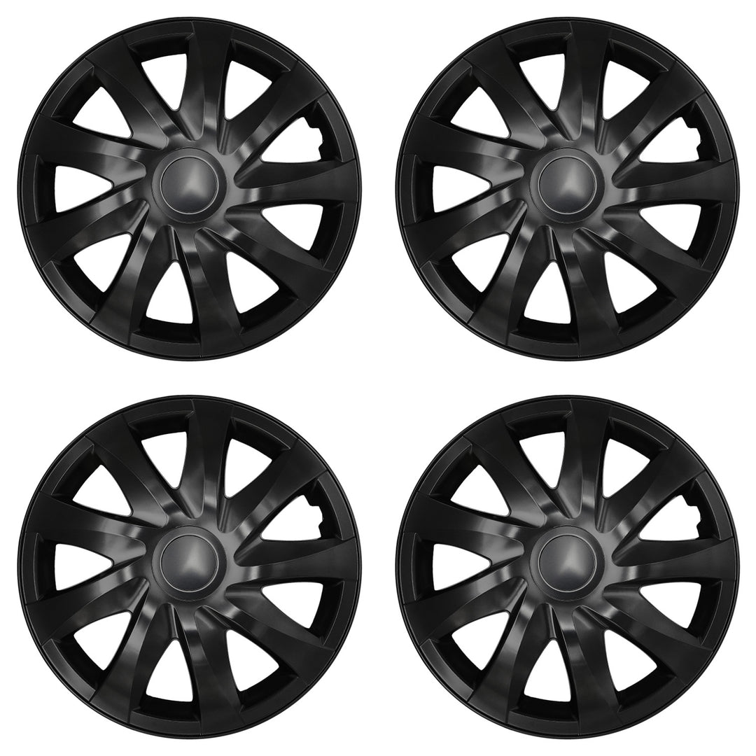 Universelle Radkappen 15'' NRM DRACO schwarz matt, 4 Stück