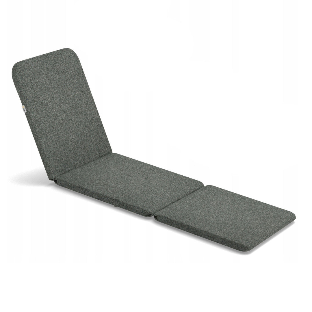 Cojín para tumbona Jaipur, color gris oscuro, tejido S-550, tamaño 190 x 60 cm, dos sistemas de fijación, impermeable, lavable en su totalidad, Jaipur Melange S-02A
