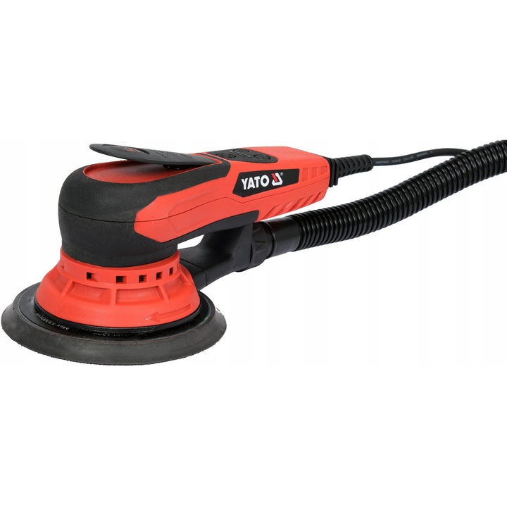 Yato Eccentric Sander, 150 mm, 350 W, speed 4,000–10,000 rpm, 3 m cord length, vacuum cleaner connection available, YT-82206