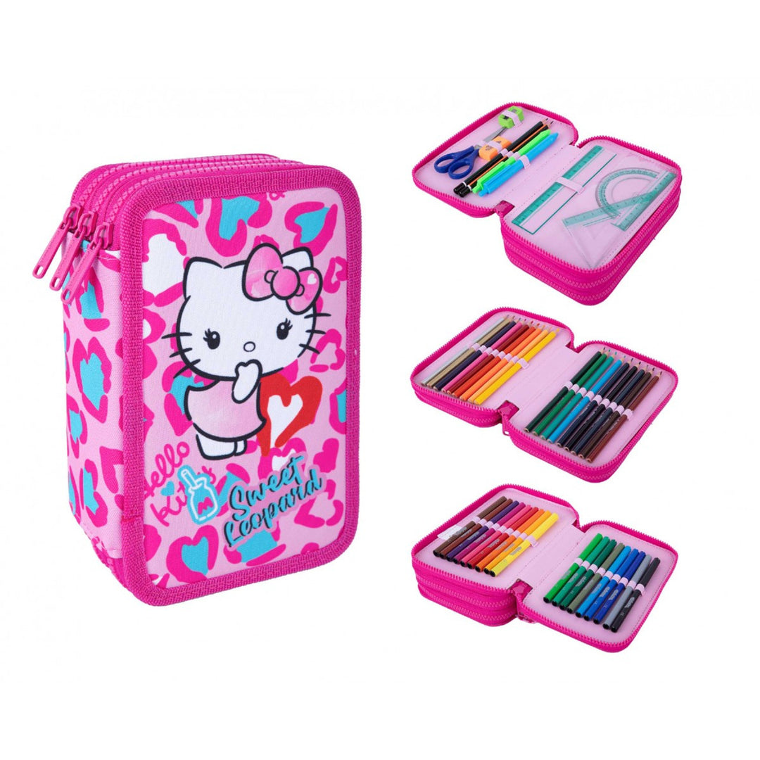 Hello Kitty Coolpack School Set, Jerry 3-Compartment Backpack (15"), Jumper 3 Pencil Case with Accessories, and a Sports Shoe Bag