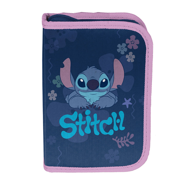 Stitch Paso School Set, Backpack with two compartments, reflective elements, and a padded back panel; pencil case (empty) with pencil holders; shoe bag that can be worn on the back, DS26XX