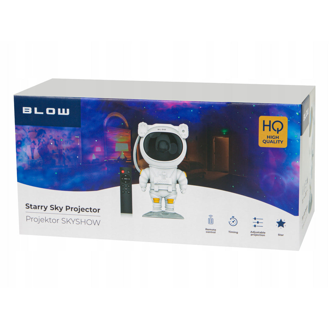 Blow SkyShow Star Projector Night Light, Nebula and Star Modes, 5 Brightness Levels, 8 Light Colors, Remote Control, 79-720#