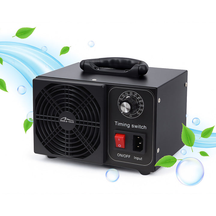 Ozonateur professionnel pour la désinfection et la purification de l'air, Mediatech, Débit d'ozone : 60 000 mg/h, minuterie, Puissance : 140 W, boîtier métallique