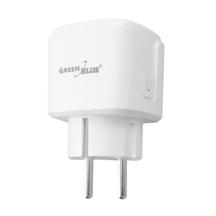 GreenBlue Remote-Controlled WiFi Outlet, Android/iOS/Alexa/Google Home, Timer, Watt Meter, Max 16A/3840W, GB735 W, 2-Pack