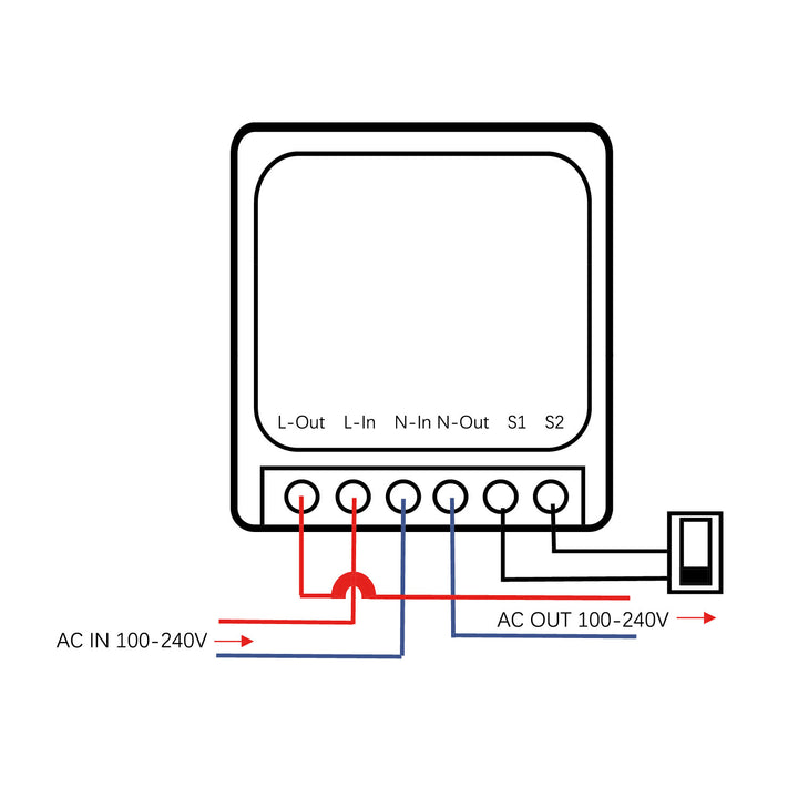 GreenBlue WLAN-Einbaurelais, Android/iOS/Alexa/Google Home, 100–240 V AC, 50/60 Hz, max. 16 A, für LED 150 W, GB739, 2 Stück