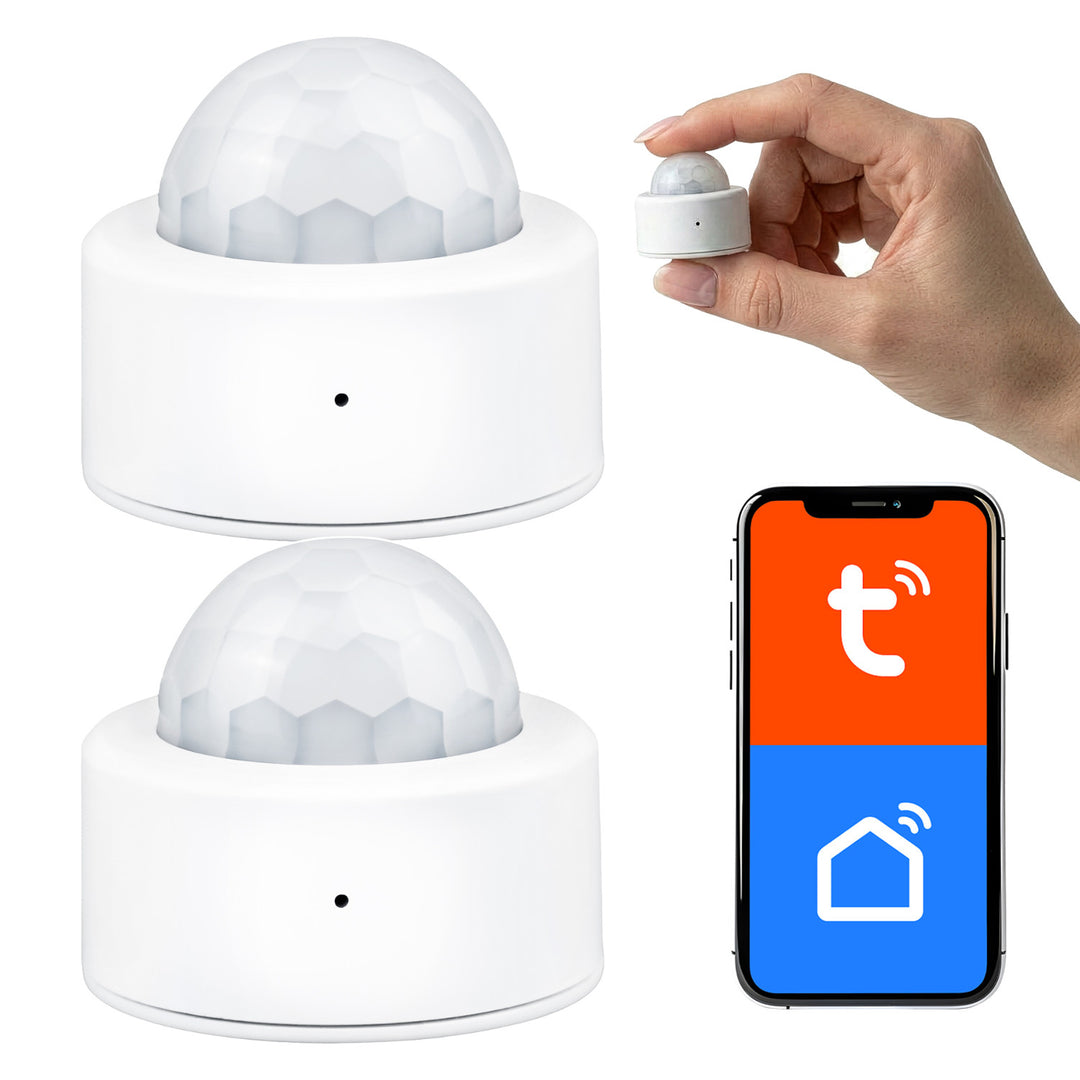 Drahtloser Zigbee-Bewegungssensor von Tuya GreenBlue, Android/iOS, CR2450 DC 3,0 V, Erfassungswinkel 120° / bis zu 8 m, GB740, 2 Stück