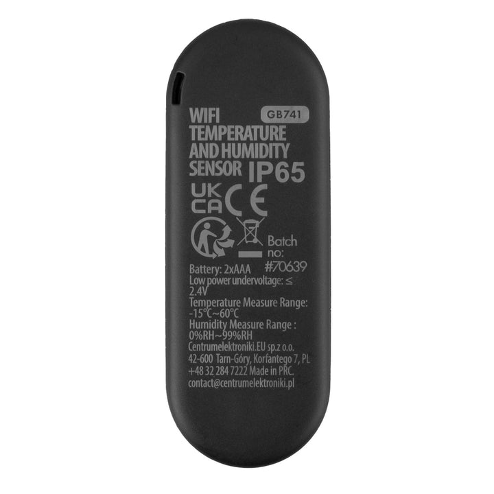 Sensor externo de temperatura y humedad WiFi GreenBlue, Android/iOS, 3,0 V CC, LR03x2, IP65, GB741, 2 unidades