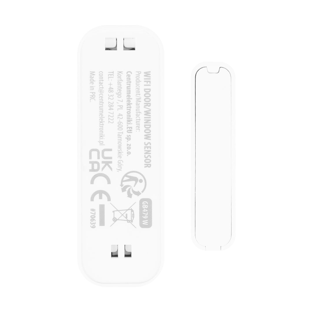 Contacteur sans fil / capteur d'ouverture Wi-Fi GreenBlue, Android/iOS, pour portes / fenêtres, 3,0 V CC, LR03x2, GB479 W, 2 kits