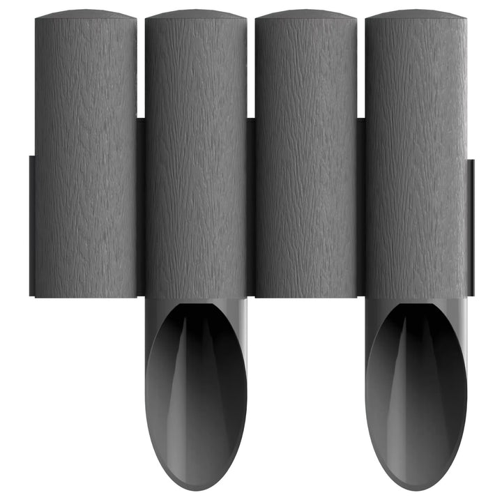 Cellfast Garden Fence, wood-grain finish, frost-resistant, 20.7 m long, graphite color, 34-044