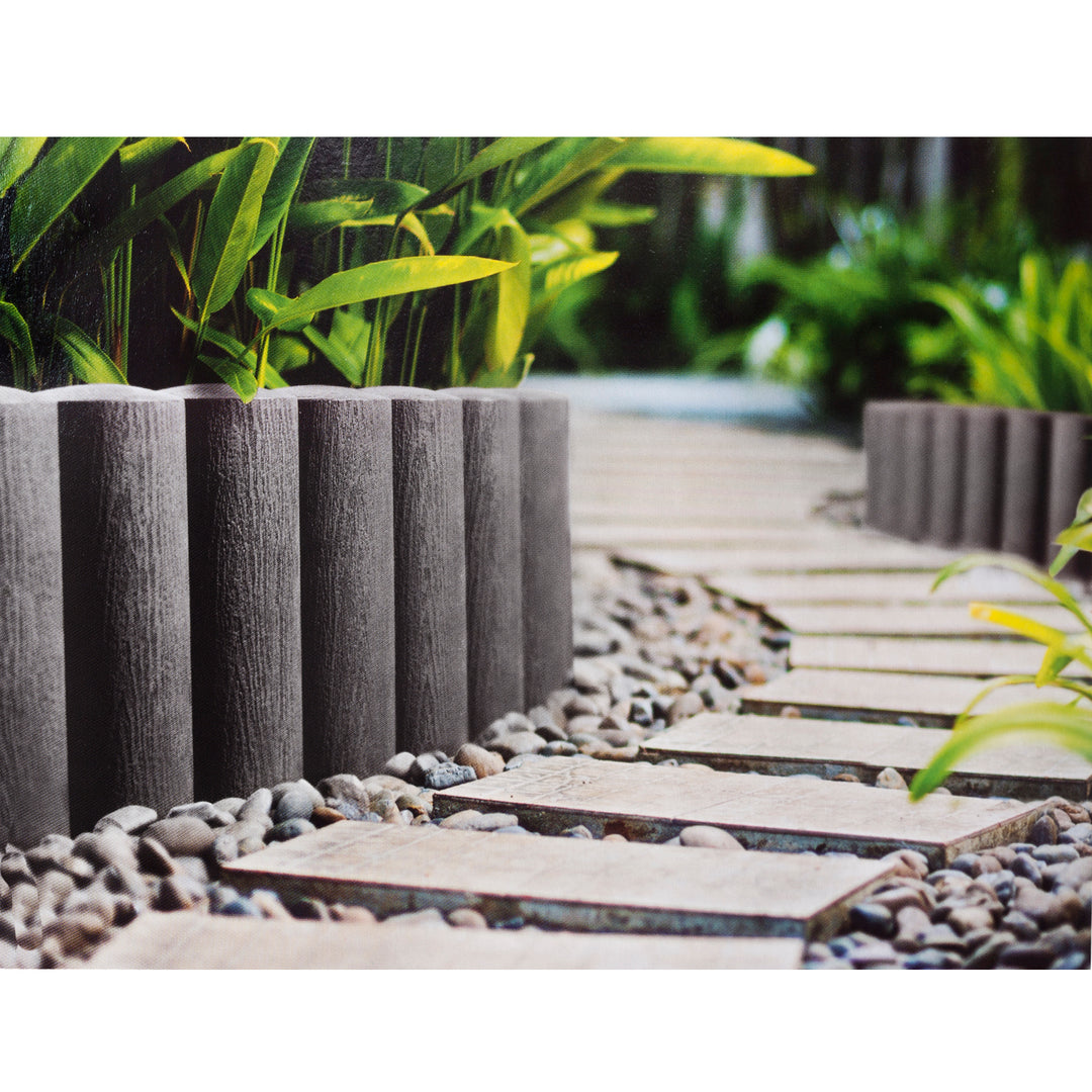 Cellfast Garden Fence, wood-grain finish, frost-resistant, 20.7 m long, graphite color, 34-044