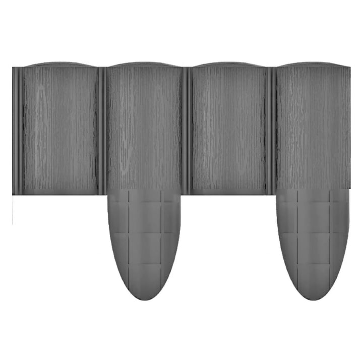 Cellfast Garden Fence, wood-grain finish, frost-resistant, 21.6 m long, graphite color, 34-054