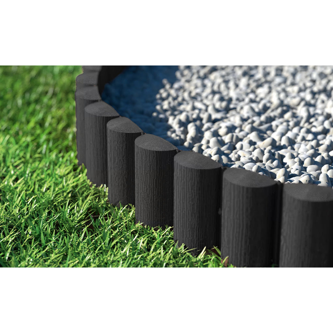 Cellfast Garden Fence, wood-grain texture, frost-resistant, 14.4 m long, anthracite color, 34-032