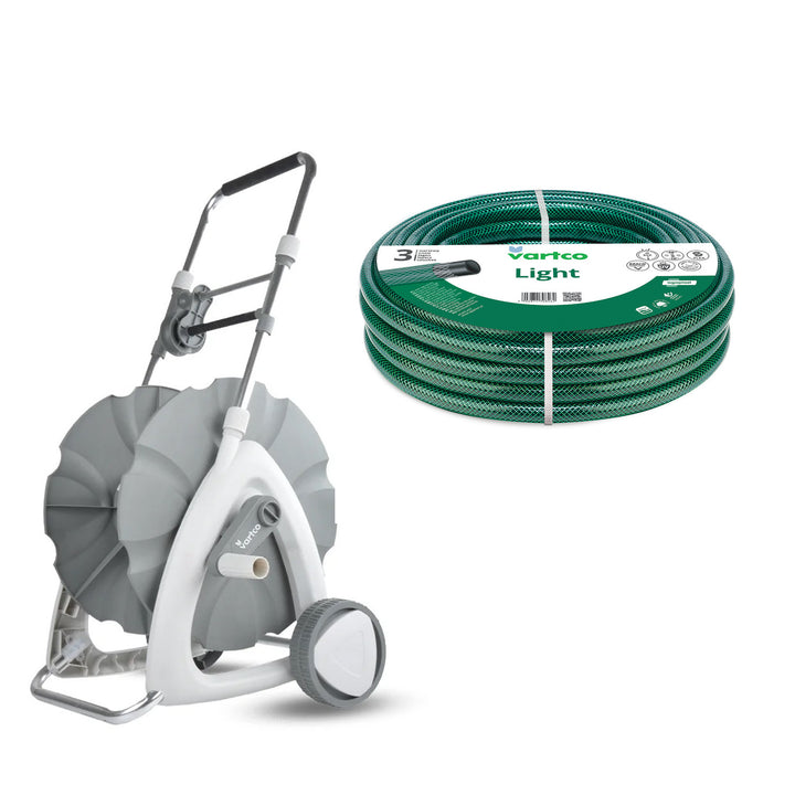 Gartenschlauchwagen + Gartenschlauch Vartco Light 1/2" 15 m Agaplast
