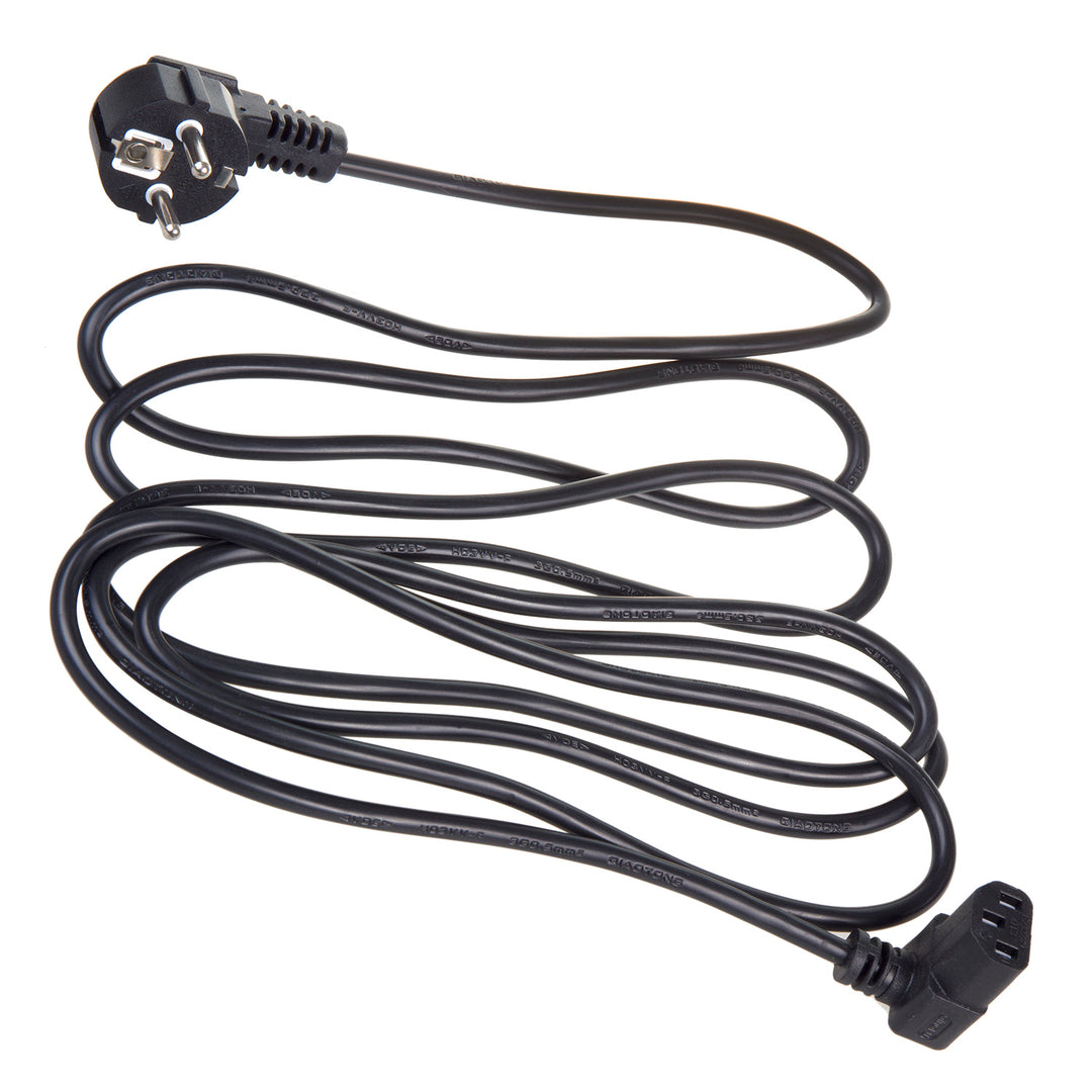 Maclean Power Cable, Angled, 3-Pin, EU Plug, 1.5 m, MCTV-851, 3 pieces