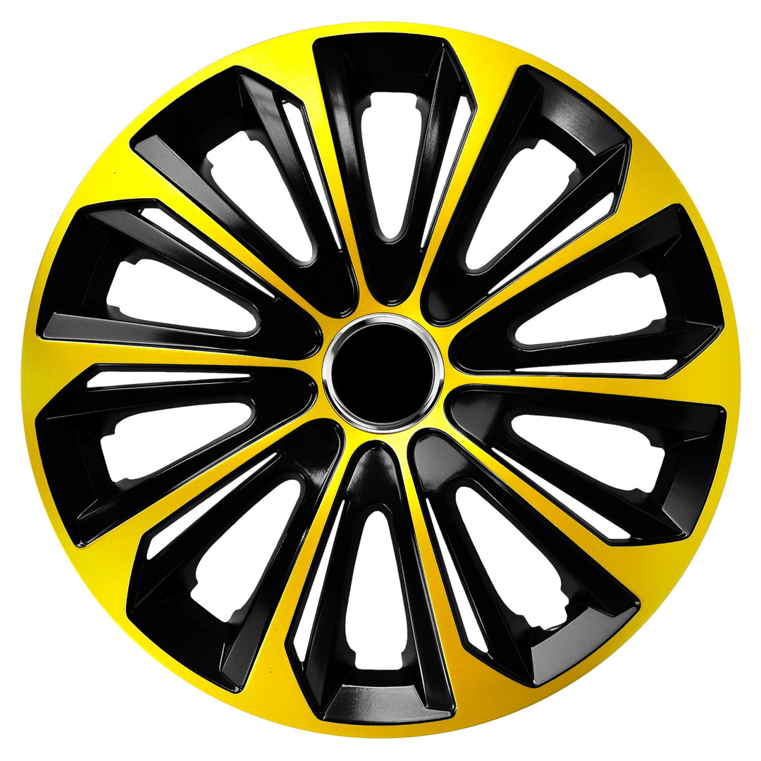 NRM Extra Strong 16'' Universal Hubcap, Gold-Black, 1 piece