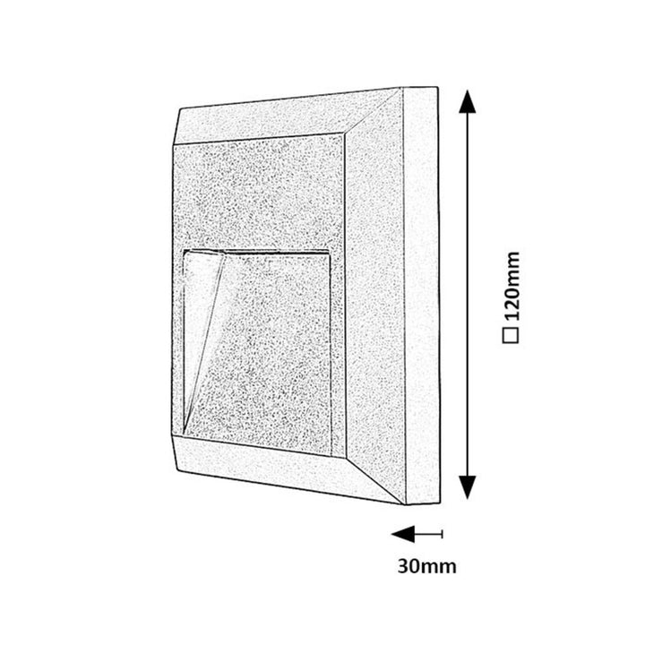 Rabalux Wall Sconce, Outdoor, 4W LED, Anthracite, Trento, 2 pieces