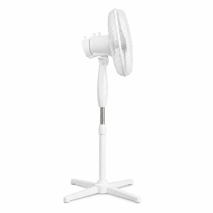 Extralink Floor Fan, white, 3 blades, 3 speed settings, 45W, adjustable tilt angle, ESF-40D-WH