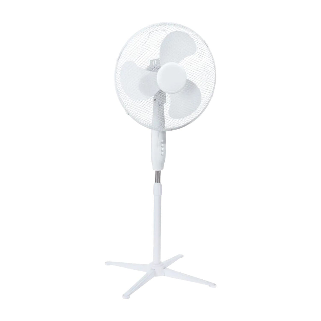 Extralink Floor Fan, white, 3 blades, 3 speed settings, 45W, adjustable tilt angle, ESF-40D-WH