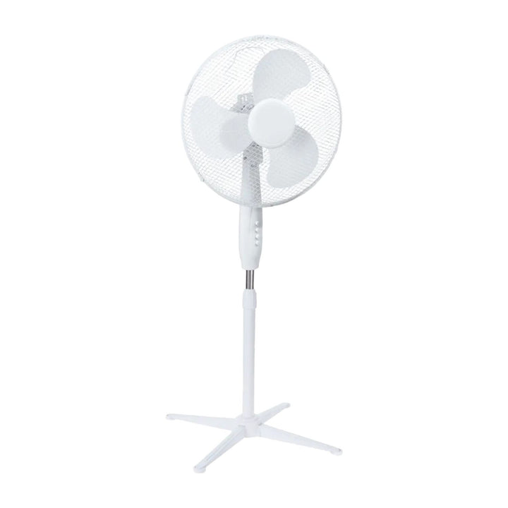 Extralink Floor Fan, white, 3 blades, 3 speed settings, 45W, adjustable tilt angle, ESF-40D-WH