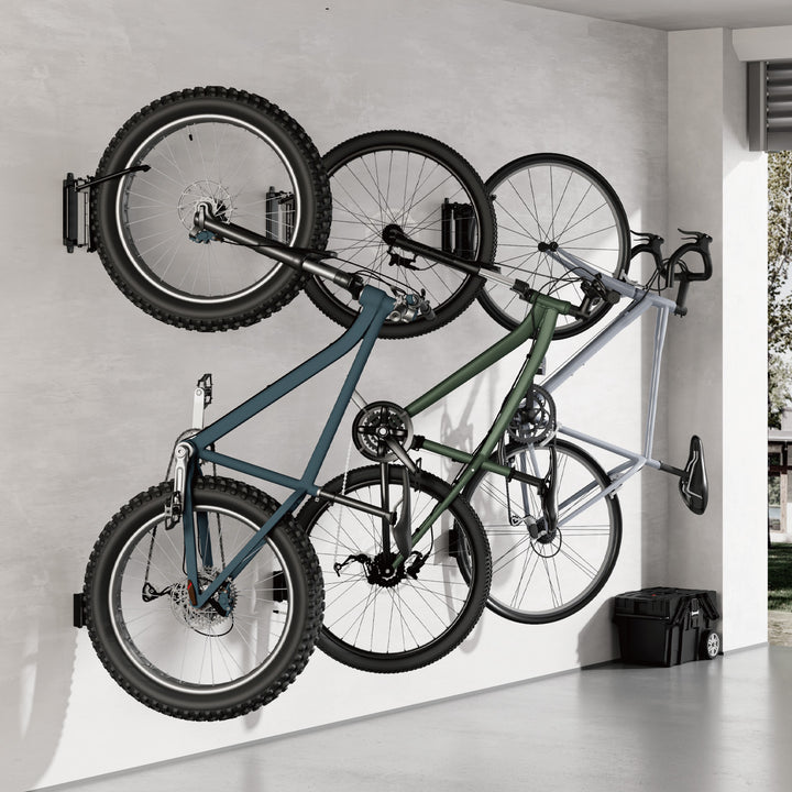 Maclean Wall-Mounted Bike Rack/Hanger, max. load 35 kg, adjustable tilt angle, steel, MC-171, 3 pieces