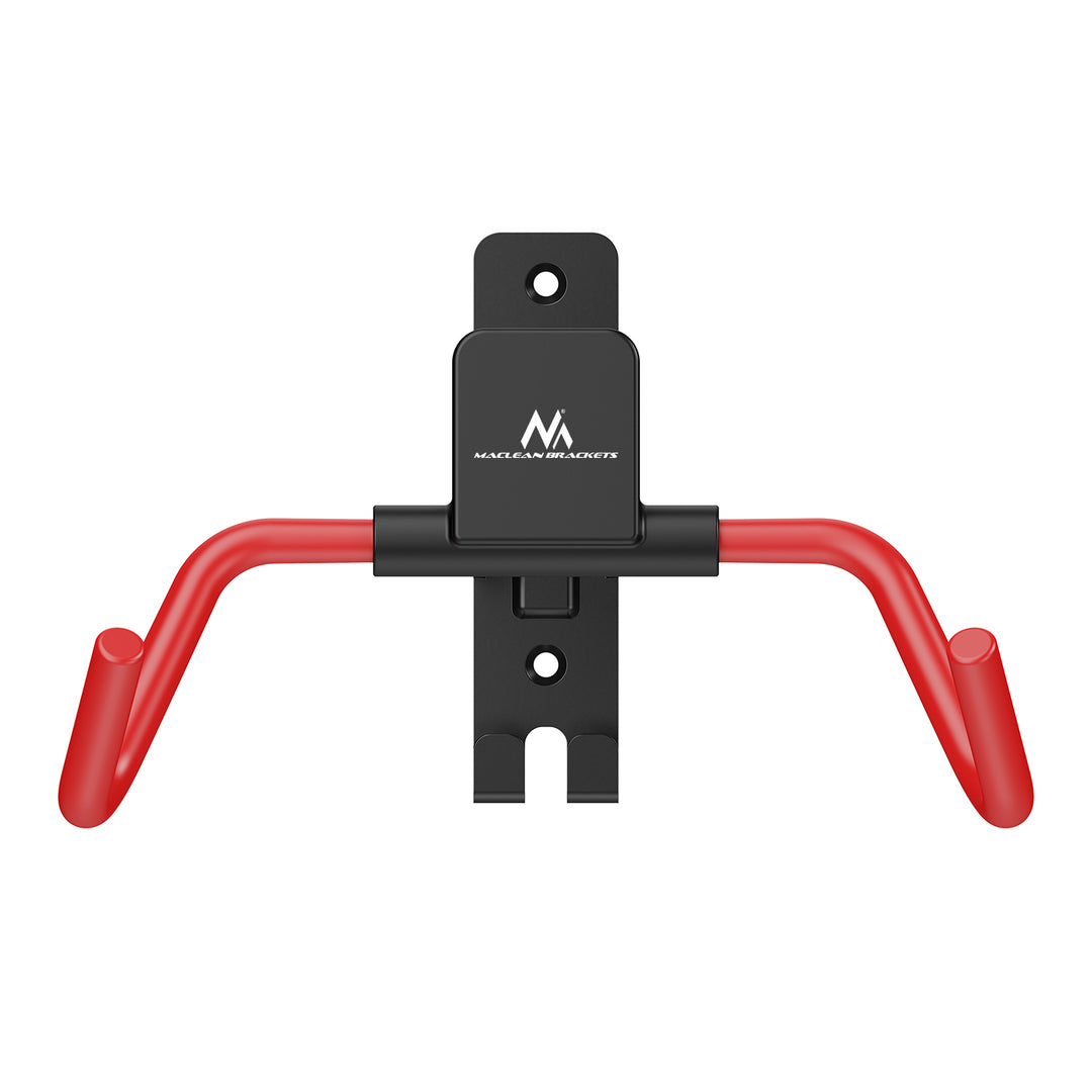 Maclean Horizontal Wall-Mounted Bike Rack, steel, max. load 30 kg, adjustable angle, MC-172, 2 pieces