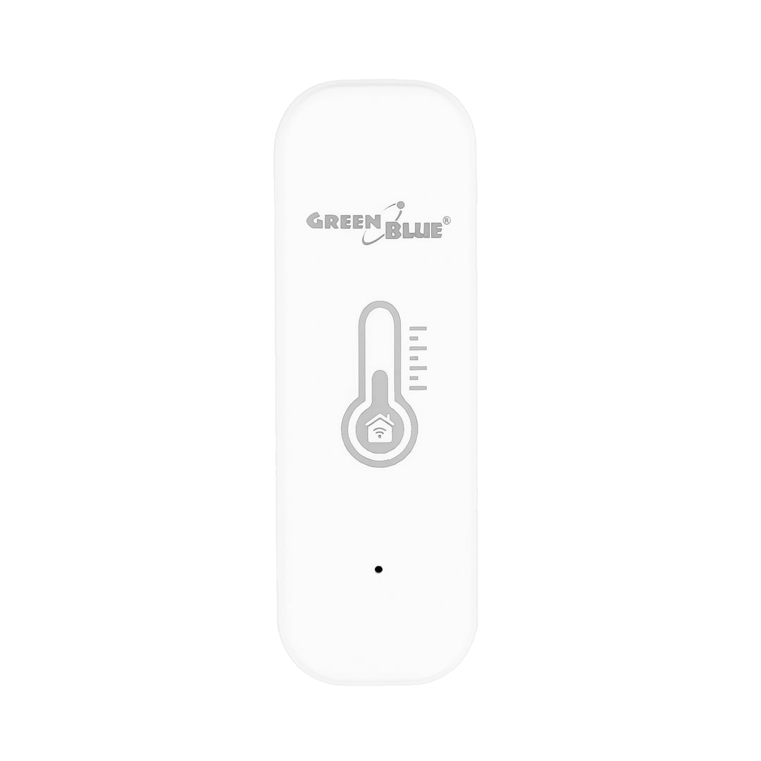 GreenBlue WiFi Temperature and Humidity Sensor, Android/iOS/Alexa/Google Home, 3.0V DC, LR03x2, GB737 (2 pieces) + 4x Varta Industrial 4003 AAA alkaline batteries