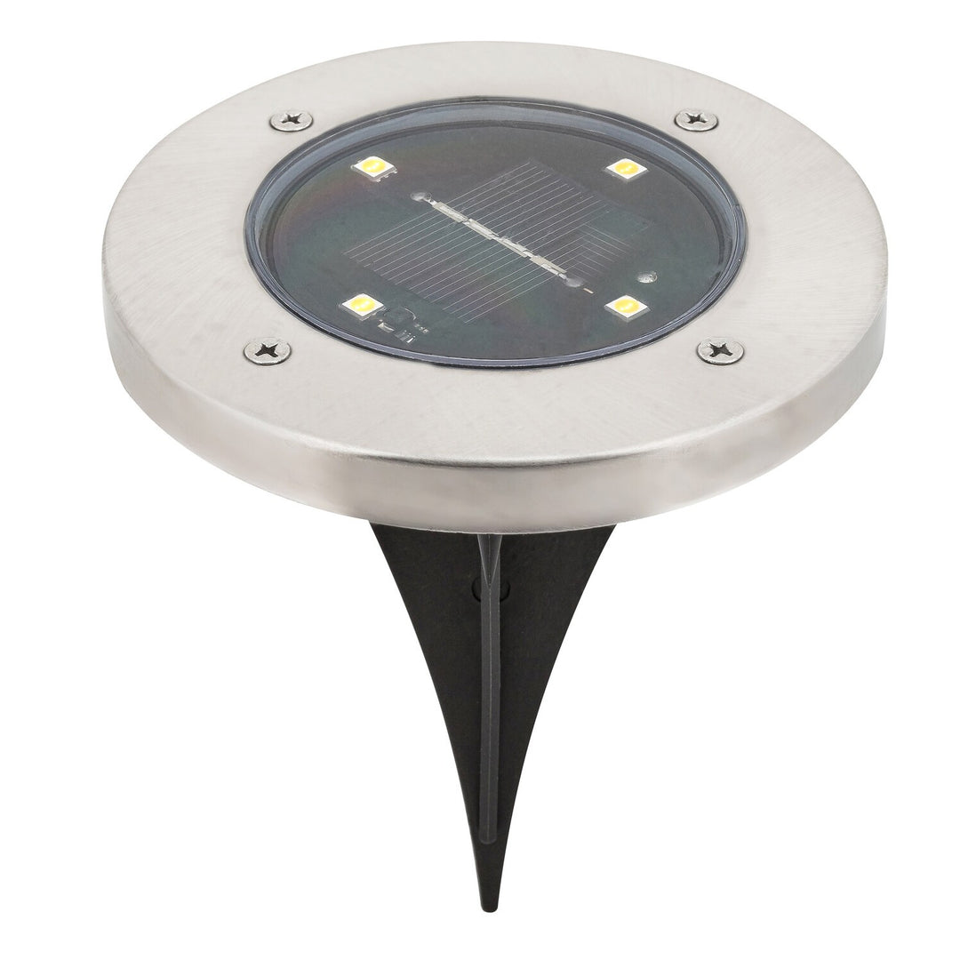 Rabalux Dannet Solar Garden Light, IP44, Satin Chrome, 7975